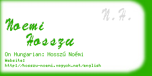 noemi hosszu business card